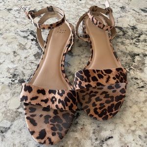 Leopard print sandals size 11